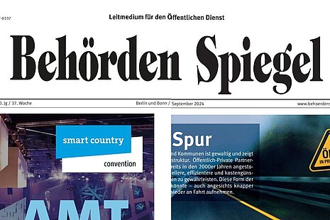 Ausschnitt vom Titel des Behörden Spiegel, Ausgabe September 2024